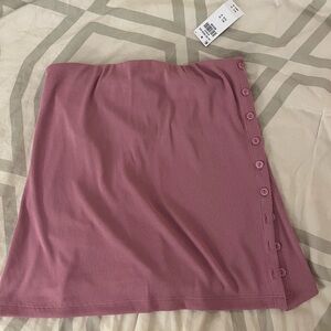 Abercrombie & Fitch Mauve Side Button-Down Detail Tube Top